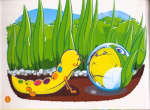 Flexi looking into the glass bead